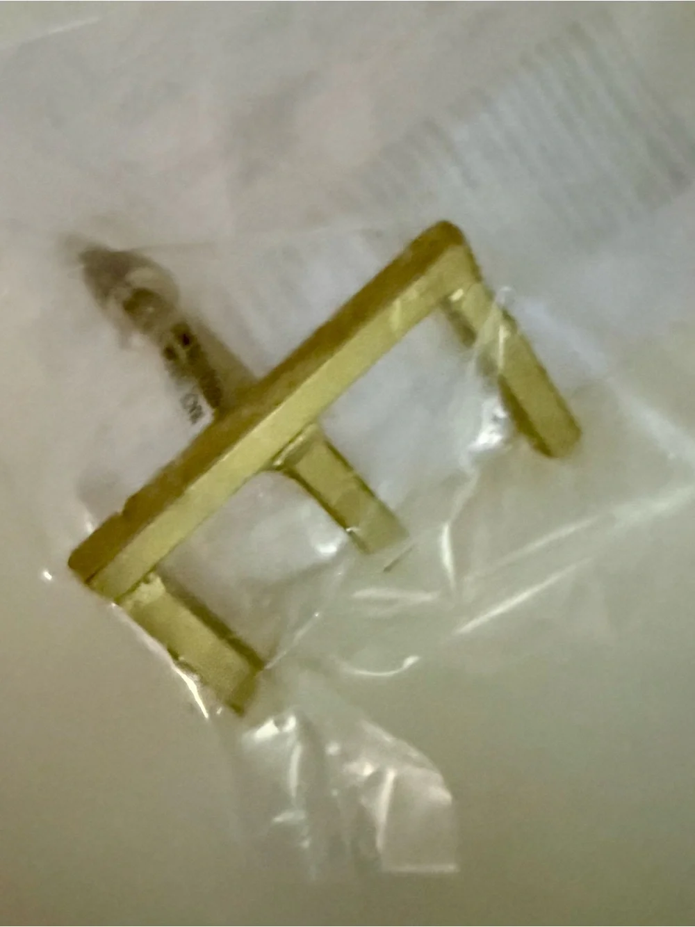 Anthropologie Monogram Nails - HELLO (set of five) - bronze gold finish